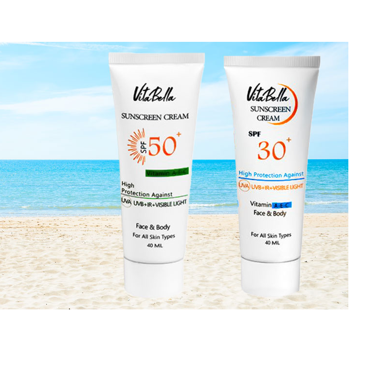 کرم ضد آفتاب ویتابلا spf 50 بی رنگ | Vitabella