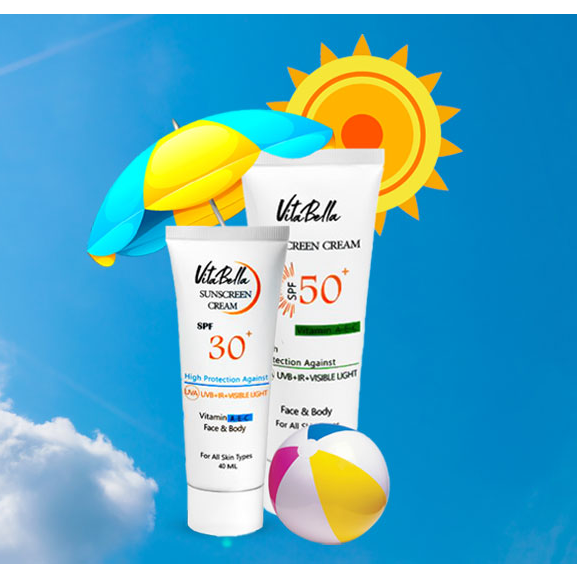 کرم ضد آفتاب ویتابلا spf 50 بی رنگ | Vitabella