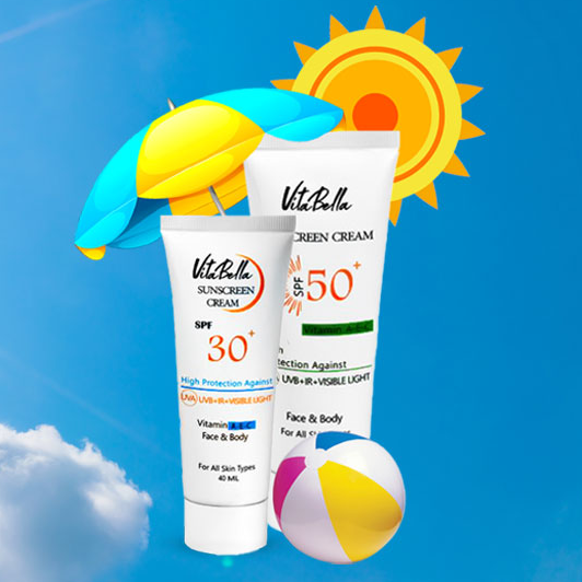 کرم ضد آفتاب ویتابلا spf 30 بی رنگ | Vitabella