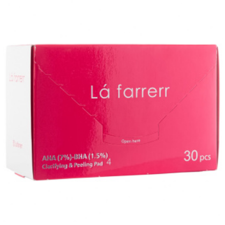 پد پاکسازی کننده و لایه بردار پوست لافارر حاوی AHA 7% و BHA 1/5%