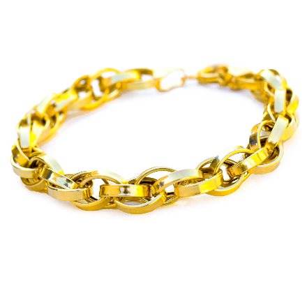 دستبند طلا طرح آیینه ای