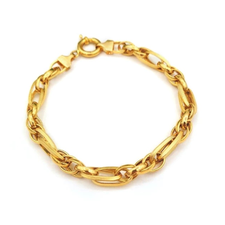 دستبند طلا طرح بافت پیچ