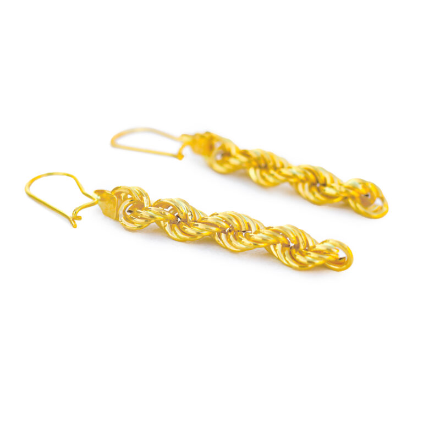 گوشواره طلا مدل طنابی