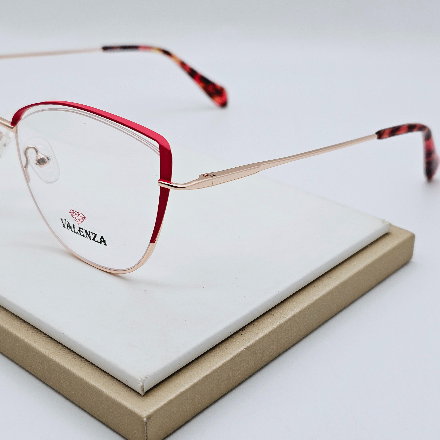 عینک زنانه Valenza فلزی مدل گوشه دار فانتزی کد 052