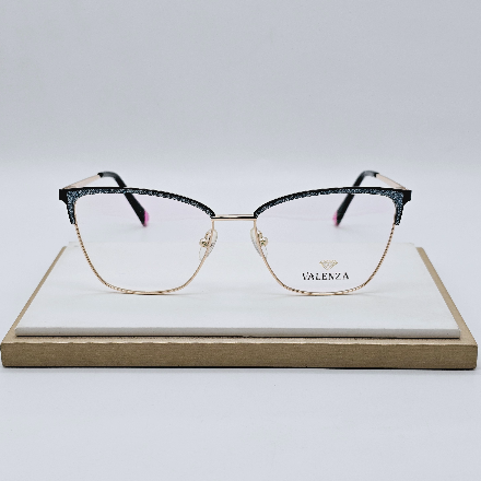 عینک زنانه Valenza فلزی مدل گوشه دار فانتزی کد 053