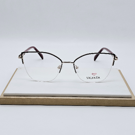 عینک زنانه Valenza مدل فلزی گوشه دار فانتزی کد 056